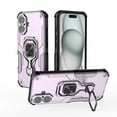 thumbnail image 1 of Rugged Kickstand Case for iPhone 15, Military-Grade Drop Protection with 360° Rotating Metal Stand, Magnetic Car Mount Compatible, Shockproof Corners Phone Case for iPhone 15,Purple, 1 of 7