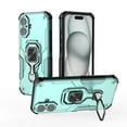 thumbnail image 1 of Rugged Kickstand Case for iPhone 16 Plus, Military-Grade Drop Protection with 360° Rotating Metal Stand, Magnetic Car Mount Compatible, Shockproof Corners Phone Case for iPhone 16 Plus,Green, 1 of 7