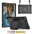 thumbnail image 1 of Rugged Kids Case for Samsung Galaxy Tab A9+ 11.0" 2023 SM-X210 / SM-X215 / SM-X216, Heavy Duty Shockproof 360°Swivel Ring Stand Handle Case Cover for Samsung Galaxy Tab A9+, Black, 1 of 8