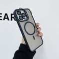 thumbnail image 1 of Rugged Magnetic Case for Apple iPhone 16 Plus, Compatible with Magsafe Slim Fit [with Camera Lens Screen Protector] Bumper Shockproof Anti-Scratch Camera Kickstand Phone Case for Women Men, Black, 1 of 7