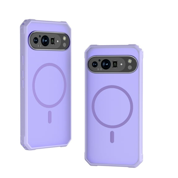 Rugged Magnetic Case for Google Pixel 9 / 9 Pro, Compatible with MagSafe [Military-Grade Protection] Slim Shockproof Protective Armor Case Cover for Pixel 9 / 9 Pro, Purple