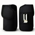 thumbnail image 1 of Rugged Nylon Pouch with Belt Clip loop For BLU VIVO GO with Otterbox Defender / Lifeproof / Battery Case On - Black, 1 of 4