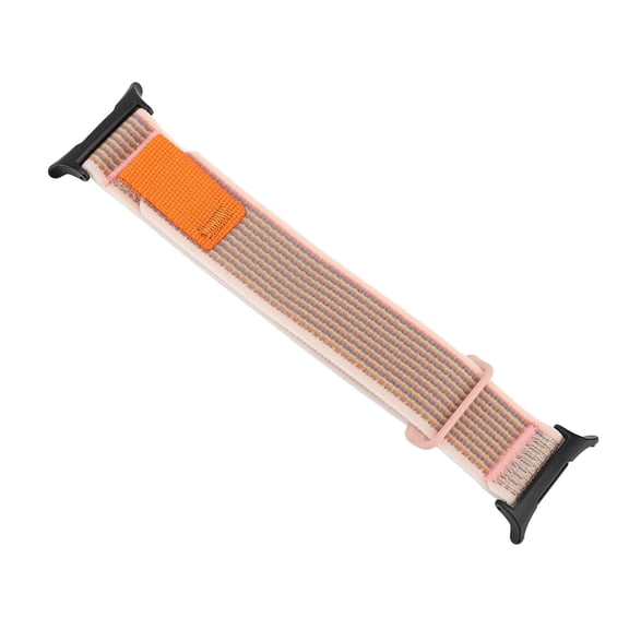 Rugged Nylon Watch Strap Loop Bands Compatible with Galaxy Watch 7 Ultra 47mm Sport Bracelet Pink Sand