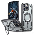 thumbnail image 1 of Rugged Phone Case for Apple iPhone 13 Pro Max, Military Grade Shockproof iPhone 13 Pro Max Case with Ring Holder, Kickstand, TPU & PC Shell MagSafe Compatible iPhone 13 Pro Max Cover, Gray, 1 of 5