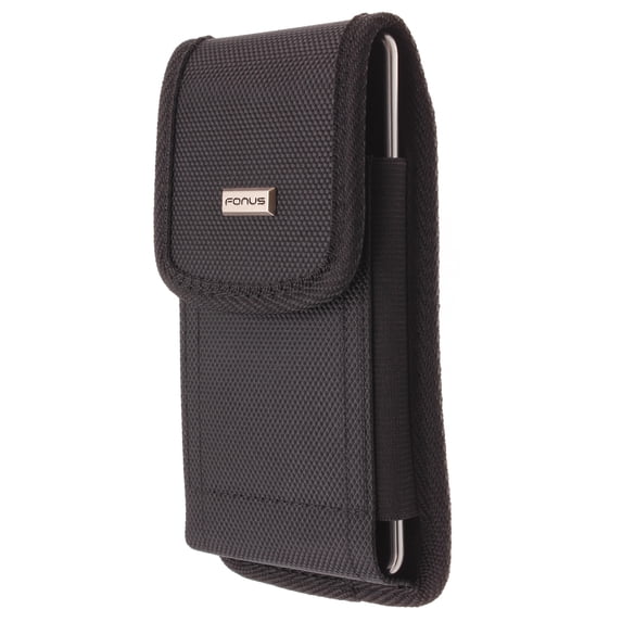Rugged Phone Case Belt Clip for LG Stylo 4 Plus Model - Holster Canvas Cover Pouch Carry Protective