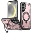 thumbnail image 1 of Rugged Phone Case for Galaxy S25 Edge, Military Grade Shockproof Samsung Galaxy S25 Edge Case with Ring Holder, Kickstand, TPU & PC Shell Compatible with MagSafe Galaxy S25 Edge Cover,Rosegold, 1 of 6