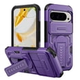 thumbnail image 1 of Rugged Phone Case for Google Pixel 11 / 11 Pro, Military Grade Shockproof Cover with Sliding Camera Lens Protector, 2-Way Kickstand, Anti-Slip, Heavy Duty Full-Body Drop Protection ﻿,Purple, 1 of 8