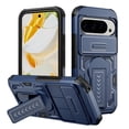 thumbnail image 1 of Rugged Phone Case for Google Pixel 11 / 11 Pro, Military Grade Shockproof Cover with Sliding Camera Lens Protector, 2-Way Kickstand, Anti-Slip, Heavy Duty Full-Body Drop Protection ﻿,Blue, 1 of 8