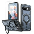 thumbnail image 1 of Rugged Phone Case for Google Pixel 9A with Screen Protection, Military Grade Shockproof Case with Ring Holder, Kickstand, TPU & PC Shell Compatible with MagSafe Google Pixel 9A Cover, Blue, 1 of 5