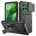 thumbnail image 1 of Rugged Phone Case for Motorola Moto G Paly 2025, Military Grade Shockproof Cover with Sliding Camera Lens Protector, 2-Way Kickstand, Anti-Slip, Heavy Duty Full-Body Drop Protection,Black, 1 of 8