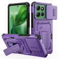 thumbnail image 1 of Rugged Phone Case for Motorola Moto G Paly 2025, Military Grade Shockproof Cover with Sliding Camera Lens Protector, 2-Way Kickstand, Anti-Slip, Heavy Duty Full-Body Drop Protection,Purple, 1 of 8