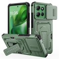 thumbnail image 1 of Rugged Phone Case for Motorola Moto G Paly 2025, Military Grade Shockproof Cover with Sliding Camera Lens Protector, 2-Way Kickstand, Anti-Slip, Heavy Duty Full-Body Drop Protection,Green, 1 of 8