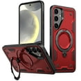 thumbnail image 1 of Rugged Phone Case for Samsung Galaxy S23+ Plus, Military Grade Shockproof Samsung Galaxy S23 Plus Case with Ring Holder, Kickstand, TPU & PC Shell Compatible with MagSafe, Red, 1 of 6