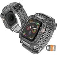 thumbnail image 1 of Rugged Protective Bumper Case for Apple Watch 38mm Series SE 7 6 5 4 3 2 1, Njjex Soft TPU Sports iWatch Band Strap for Apple Watch Series 1 2 3 4 5 6 7 SE (38mm) -Black, 1 of 11