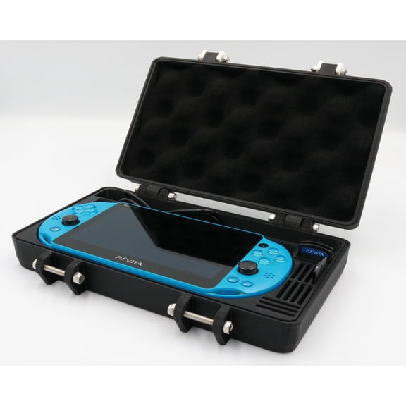 Rugged Protective Carrying Case for PS Vita 2000 - Holds 14 Games and USB Cable