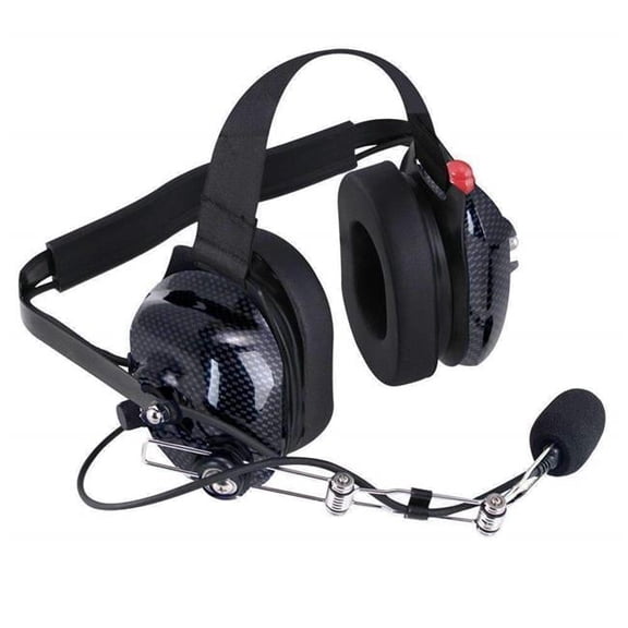 Rugged Radios RGRH42-CF 2 Way Behind The Head Headset, Black