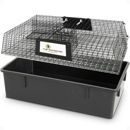 Rugged Ranch Ratinator Live Rat and Mouse Humane Trap, Large Multi Catch Metal Cage