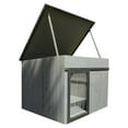 thumbnail image 1 of Rugged Ranch XL Wooden Dog House, Outdoor Kennel with Hinged Roof, Gray, 1 of 10