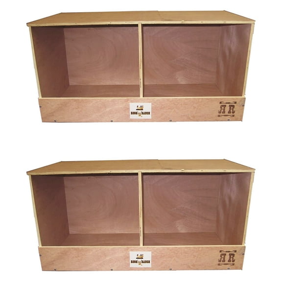 Rugged Range Products Duplex Chicken Coop Nesting Box for 2-4 Hens (2 Pack)