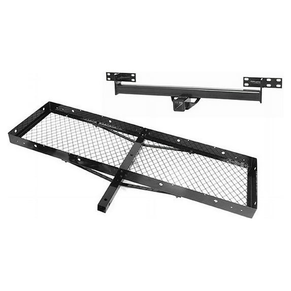 Rugged Ridge 11580.21 Trailer Hitch Kit, Cargo Rack; 87-06 Jeep Wrangler YJ/TJ