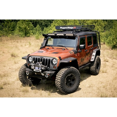Rugged Ridge by RealTruck Hurricane Flat Fender Flare Kit for Wrangler JK | 11640.10 | Compatible with 2007-2018 Jeep Wrangler JK