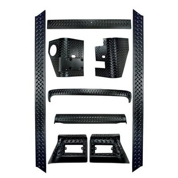 Rugged Ridge 11650.50 Body Armor Kit, Full, 9 Piece; 97-06 Jeep Wrangler TJ