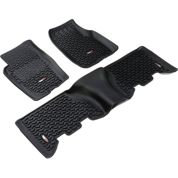 Rugged Ridge 12987.31 Floor Liner, Front/Rear; Black, 1993-1998 Jeep Grand Cherokee ZJ