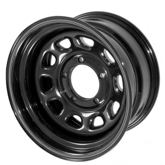 Rugged Ridge 15500.10 D Window Wheel, 15x8, Black, 5x5.5 Bolt Pattern