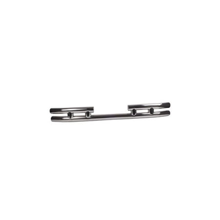Rugged Ridge 11573.03 Double Tube Bumper, Rear, 3 Inch, Stainless; 87-06 Wrangler YJ/TJ