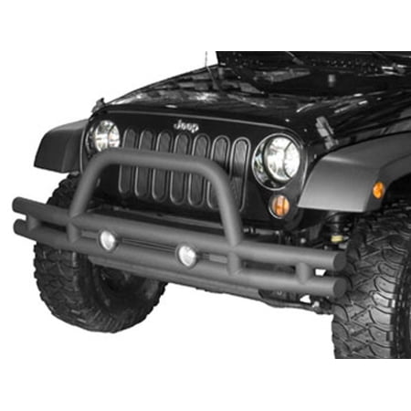 Rugged Ridge 11561.10 Double Tube Bumper, Front, 3 Inch; 07-18 Jeep Wrangler JK