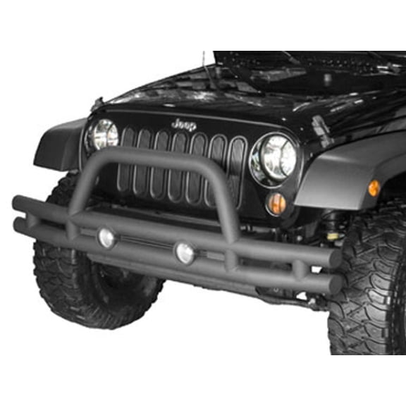 Rugged Ridge 11561.10 Double Tube Bumper, Front, 3 Inch; 07-18 Jeep Wrangler JK