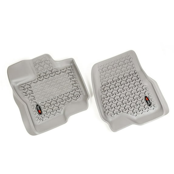 Rugged Ridge 84902.33 Floor Liner, Front; Gray, 2015-2020 Ford F-150 / Raptor / Extended / Super Crew Cab