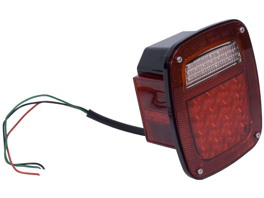 Rugged Ridge by RealTruck Tail Light Assembly for Jeep CJ/Wrangler YJ | Left, LED | 12403.83 | Compatible with 1976-2006 Jeep CJ & Wrangler