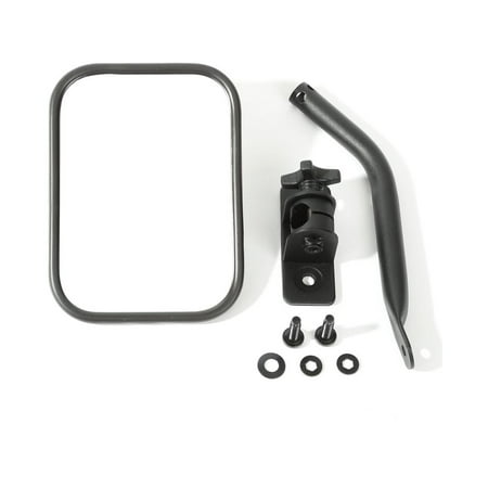 Rugged Ridge by RealTruck Quick Release Mirror for Wrangler TJ/JK | Rectangular, Textured Black | 11025.18 | Compatible with 1997-2018 Jeep Wrangler TJ/JK