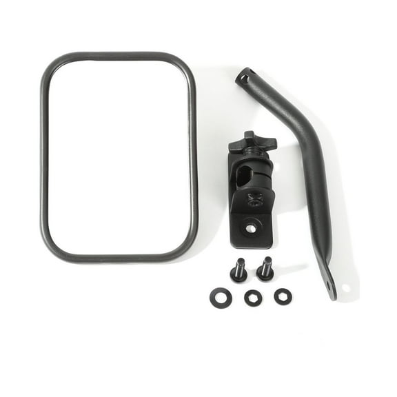 Rugged Ridge by RealTruck Quick Release Mirror for Wrangler TJ/JK | Rectangular, Textured Black | 11025.18 | Compatible with 1997-2018 Jeep Wrangler TJ/JK
