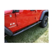 Rugged Ridge by RealTruck 3" Tube Side Steps for Wrangler JKU 4-Door | Textured Black, Round | 11591.06 | Compatible with 2007-2018 Jeep Wrangler JKU 4-Door