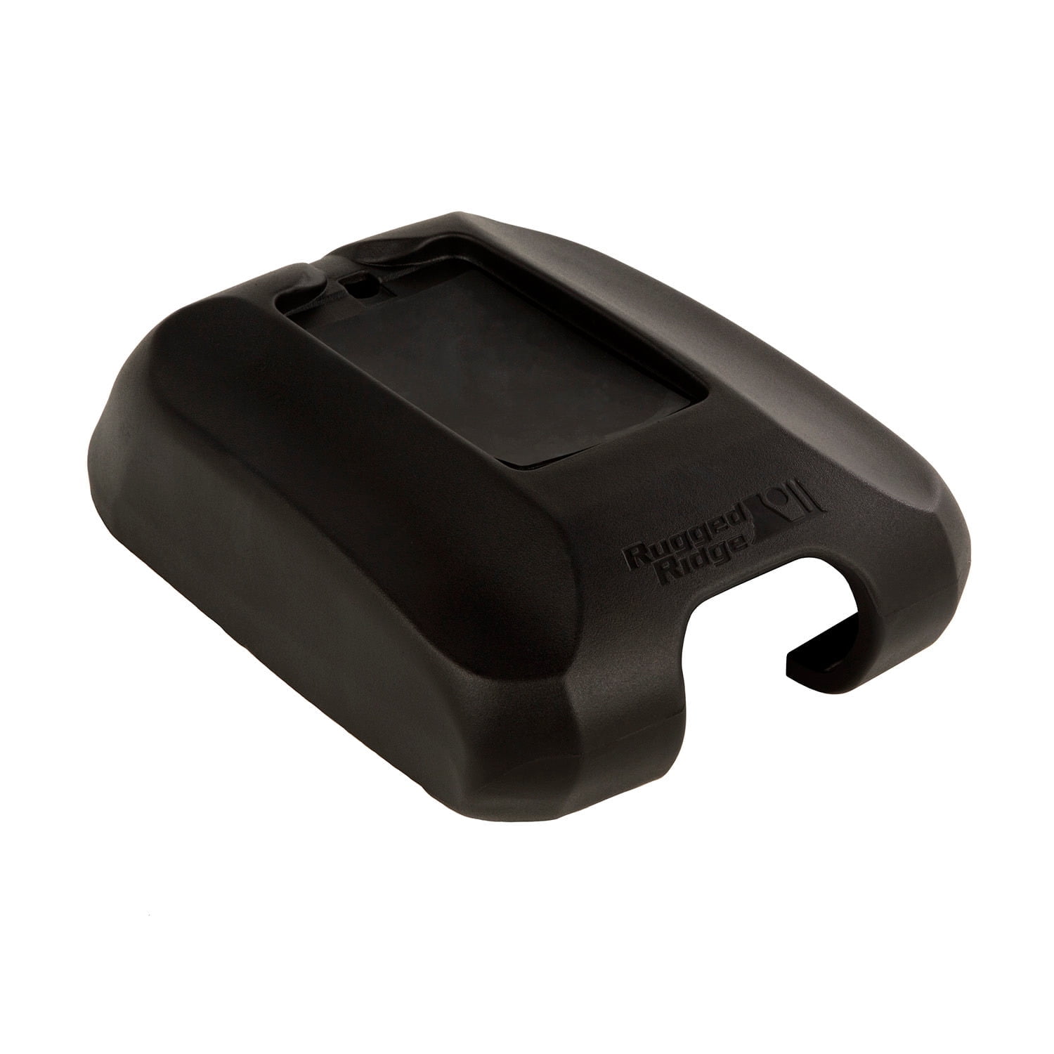 Rugged Ridge by RealTruck Center Console Cover for Wrangler JK | Phone Holder, Black, w/ Rugged Ridge by RealTruck Logo | 13107.62 | Compatible with 2011-2018 Jeep Wrangler JK