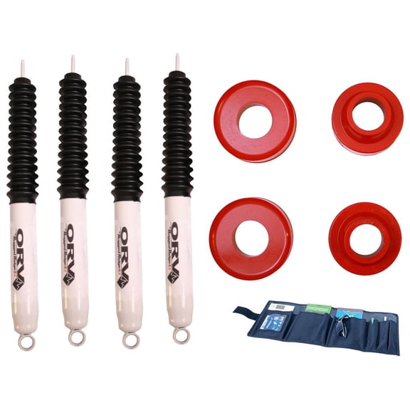 Rugged Ridge by RealTruck Coil Spacer Lift Kit for Grand Cherokee | 2" Lift w/ ORV Shocks | 18415.80 | Compatible with 1999-2004 Jeep Grand Cherokee WJ