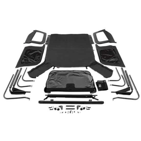 Rugged Ridge by RealTruck Complete Soft Top for Wrangler TJ | Black Diamond | 13783.35 | Compatible with 1997-2006 Jeep Wrangler TJ w/ Steel Half Doors