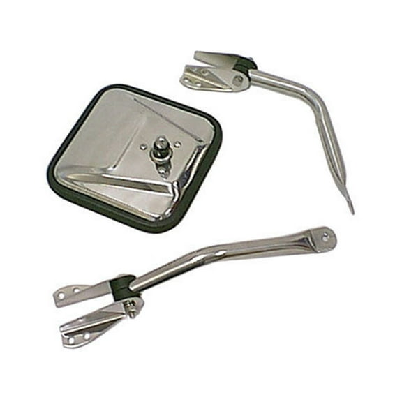 Rugged Ridge by RealTruck Door Mirror Head for Jeep CJ | Right Side, Convex Glass, CJ-Style, Black | 11002.02 | Compatible with 1955-1986 Jeep CJ-5/CJ-6/CJ-7/CJ-8 Scrambler