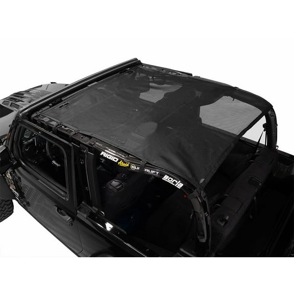 Rugged Ridge by RealTruck Eclipse Sun Shade for Gladiator JT | Full Length, Reinforced Mesh, Black | 13579.76 | Compatible with 2020-2024 Jeep Gladiator JT