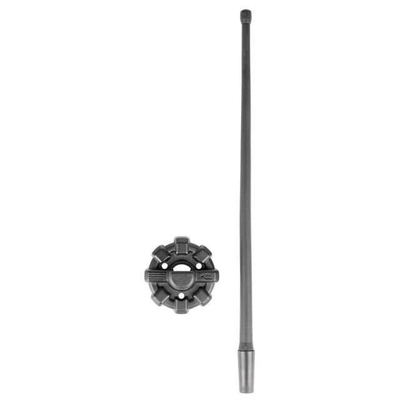 Rugged Ridge by RealTruck Elite Antenna Base w/ 15" Reflex Antenna | Aluminum, Black | 17212.44 | Compatible with 2007-2024 Jeep JK/JL; 2020-2024 Jeep Gladiator JT