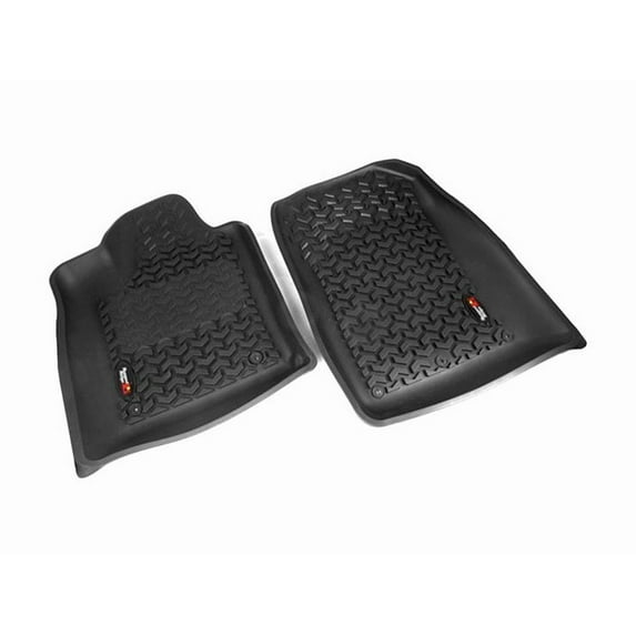 Rugged Ridge by RealTruck Floor Liners Front | 82901.01|Compatible with 2007-2013 Chevrolet/GMC Silverado/Sierra 1500 Extended/Crew Cab; 07-14 2500/3500 Crew Cab/Suburban/Tahoe/Yukon & Yukon XL