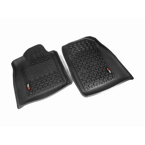 Rugged Ridge by RealTruck Floor Liners for Toyota Tacoma | Front, Black | 82904.10 | Compatible with 2005-2011 Toyota Tacoma Regular Cab/Access Cab/Double Cab (Automatic)
