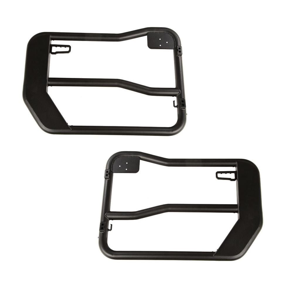 Rugged Ridge by RealTruck Fortis Tube Doors For Wrangler JLU & Gladiator JT | Front, w/ Mirrors | 11509.15 | Compatible with 2018-2024 Jeep Wrangler JL; 2020-2024 Jeep Gladiator JT
