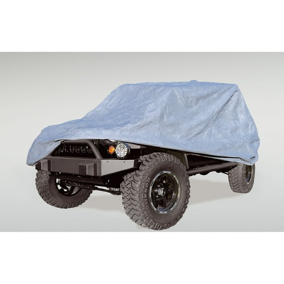 Rugged Ridge by RealTruck Full Car Cover for Wrangler LJ/JKU/JLU | Gray, Water Resistant | 13321.71 | Compatible with 2004-2024 Jeep Wrangler Unlimited LJ/JKU/JLU