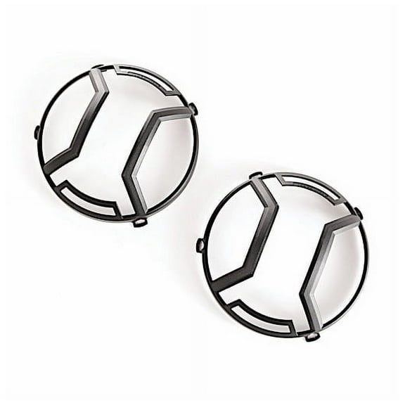 Rugged Ridge by RealTruck Headlight Elite Euro Guards for Jeep JK/JKU | Textured Black, Aluminum | 11230.12 | Compatible with 2007-2018 Jeep Wrangler JK/JKU