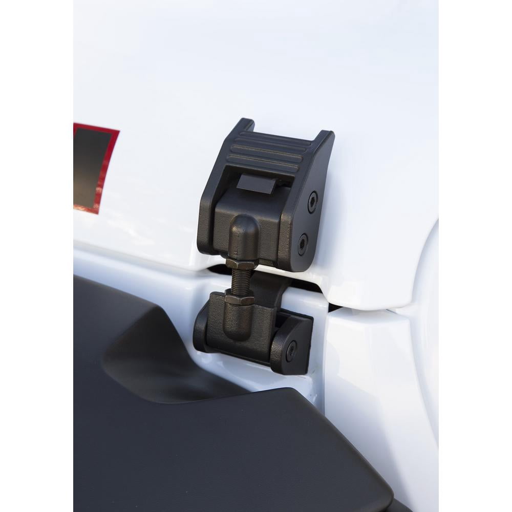 Rugged Ridge by RealTruck Hood Catch Kit for Wrangler JL & Gladiator JT | Textured Black | 11210.27 | Compatible with 2018-2024 Jeep Wrangler JL; 2020-2024 Jeep Gladiator JT