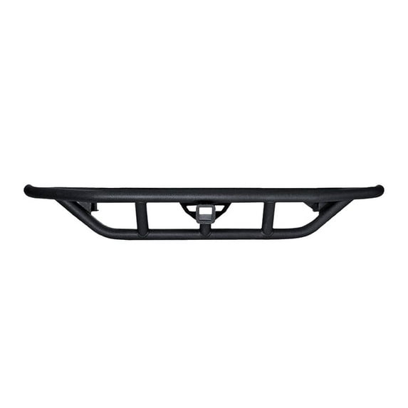 Rugged Ridge by RealTruck RRC Bumper, Rear for Wrangler YJ/TJ | Mid-Width w/ 2" Receiver Hitch, Steel, Satin Black | 11503.11 | Compatible with 1987-2006 Jeep Wrangler YJ/TJ