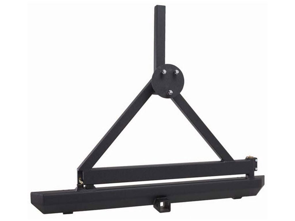 Rugged Ridge by RealTruck Rock Crawler Bumper, Rear for Wrangler YJ/TJ | Mid-Width w/ Tire Carrier & 2" Receiver Hitch, Steel, Textured Black | 11503.21 | Compatible with 1987-2006 Jeep Wrangler YJ/TJ